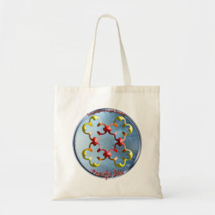 Tote Bag Doodling sur le symbole des Bliss pacifiques