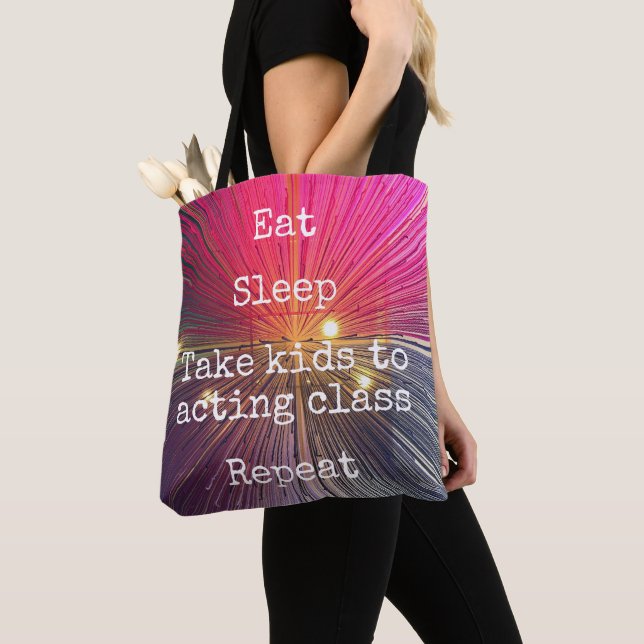 Tote Bag Dormir De Manger Rose Apporter Les Enfants À La Cl (De près)