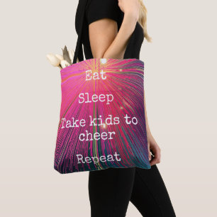 Tote Bag Dormir De Manger Rose Chaud Emmenez Les Enfants À 