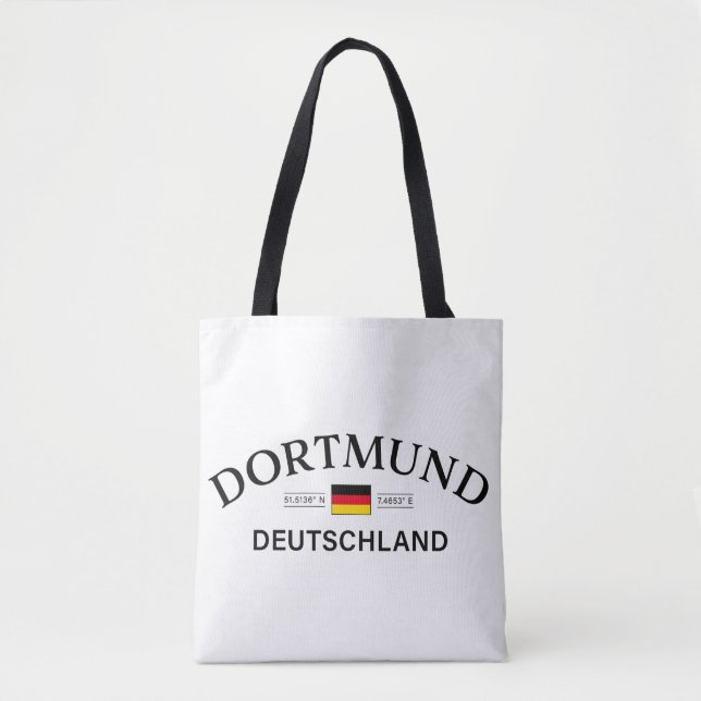 Tote Bag Dortmund Deutschland Coordinates German (Devant)