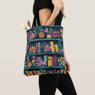 Tote Bag Dos de livres aux couleurs vives aquarelle vintage