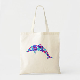 Tote Bag Dot Dauphin Colorfull animal marin Abstrait