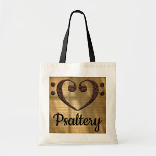 Tote Bag Double basse Clef Heart Psaltery