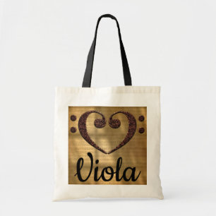 Tote Bag Double basse Clef Heart Viola