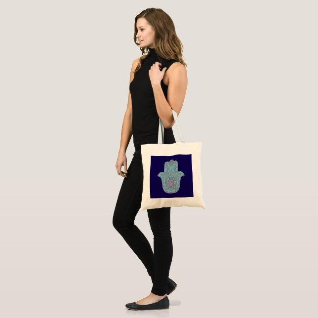 Tote Bag Double Hamsa Fourre-tout (Devant (modèle))