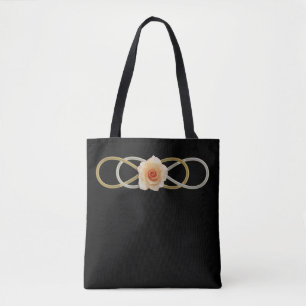 Tote Bag Double Infinity ROSE or argent