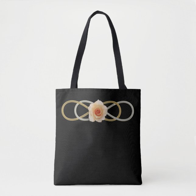 Tote Bag Double Infinity ROSE or argent (Devant)