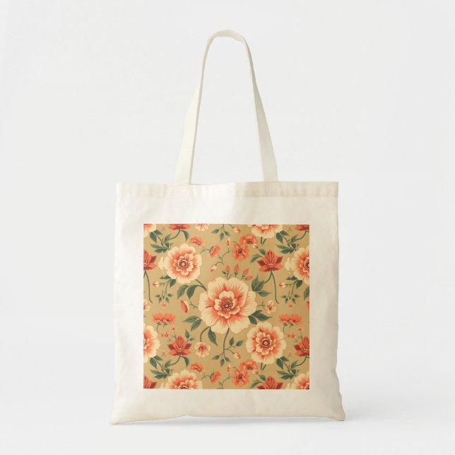 Tote Bag douce majestueuse rose pâle motif vintage (Devant)