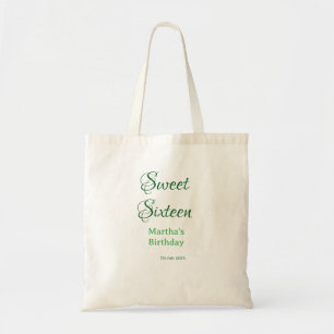 Tote Bag Douce Seize nom date calligraphie boho rétro