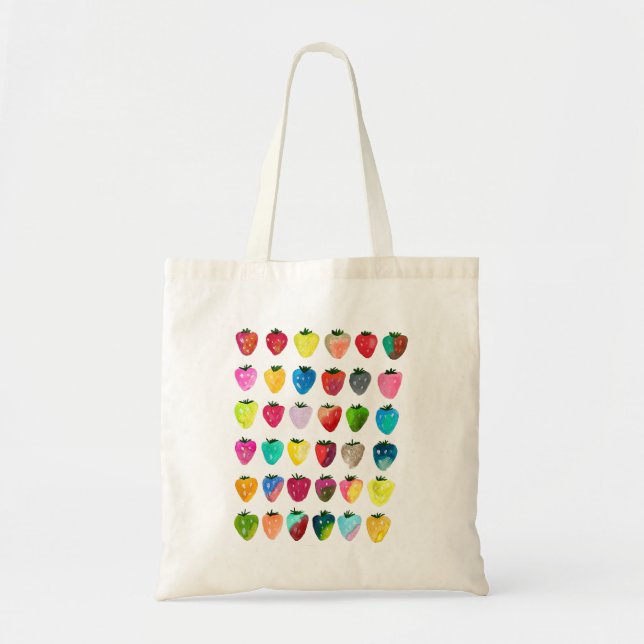 Tote Bag Douceur fraise mignonne aquarelle de fruit mignon (Devant)
