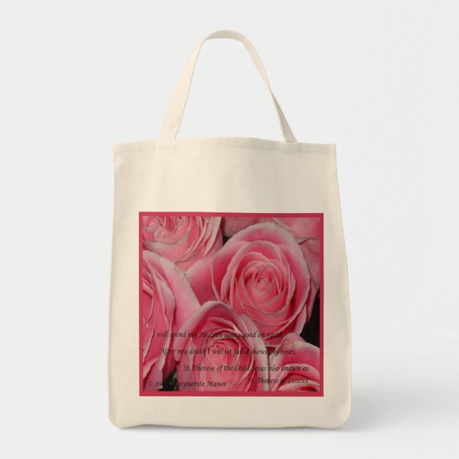 Tote Bag Douche des roses, St Therese, fourre-tout (Devant)