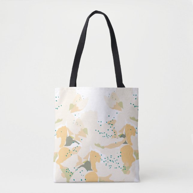 Tote Bag douche nuptiale, fleur botanique orangée (Devant)