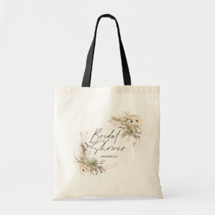 Tote Bag Douche nuptiale pour pampas eucalyptus élégant
