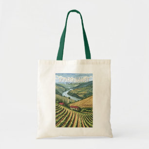 Tote Bag Douro Valley Portugal Travel Art Vintage