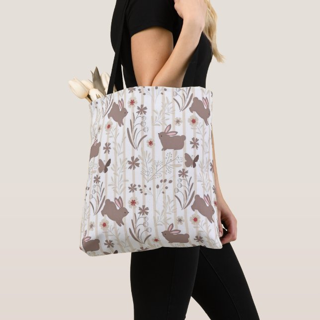 Tote Bag Doux Prince Lapin aux Botaniques (De près)