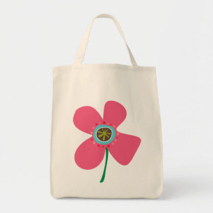 Tote Bag Doux rose marmite Pop Fleur été Fleur Whimsical mi