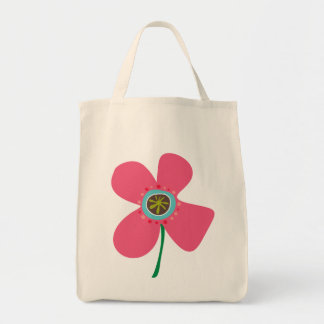Tote Bag Doux rose marmite Pop Fleur été Fleur Whimsical mi