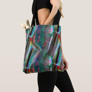 Tote Bag Doux texture boisée psychédélique, numérique robus