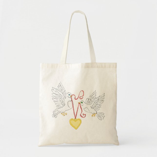 Tote Bag Doves of Love (Devant)