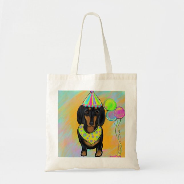 Tote Bag Doxie d'anniversaire (Devant)