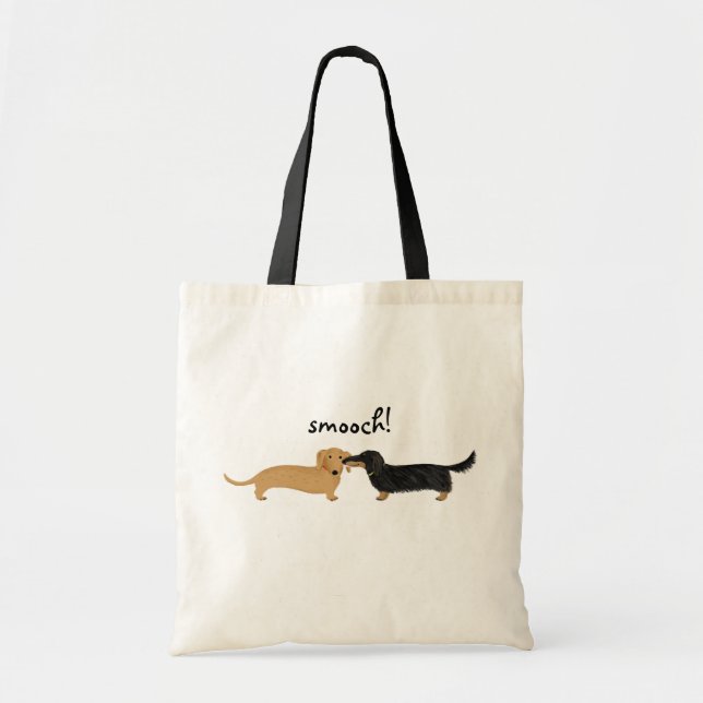 Tote Bag Doxie se bécotent les animaux familiers mignons de (Devant)