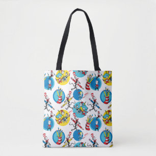 Tote Bag Dr Seuss Caractères avec Motif de crayons