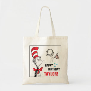Tote Bag Dr Seuss Chat à l'anniversaire du Casquette