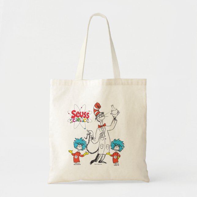 Tote Bag Dr Seuss | Chat dans la science de la sécurité Cas (Devant)