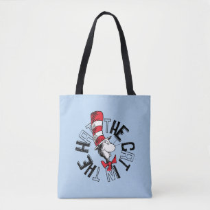 Tote Bag Dr Seuss   Chat dans l'art rond Casquette