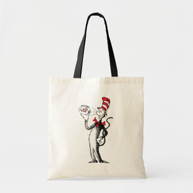 Tote Bag Dr Seuss | Chat dans le Casquette & Krinklebine (Devant)