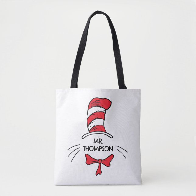 Tote Bag Dr. Seuss | Chat dans le Chapeau Nom de l'enseigna (Devant)