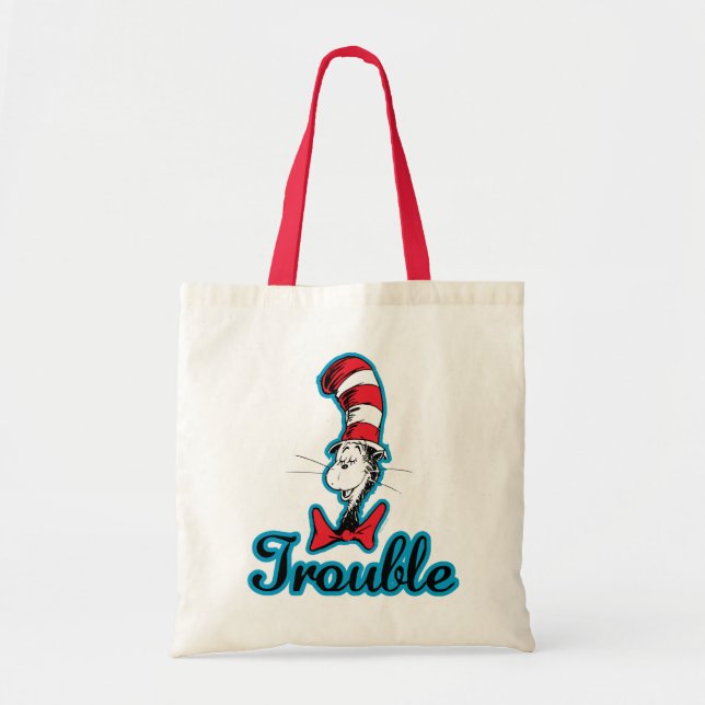 Tote Bag Dr Seuss | Chat dans le problème du Casquette (Devant)