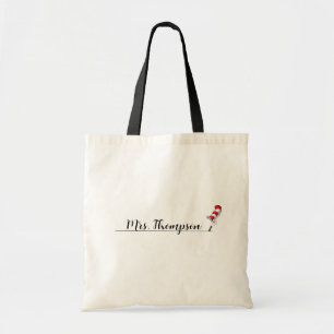 Tote Bag Dr Seuss   Chat dans l'icône du Casquette Nom pers