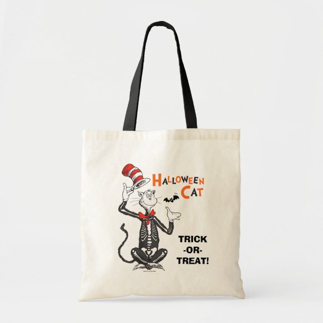 Tote Bag Dr Seuss | Chat d'Halloween en Casquette (Devant)