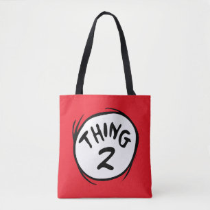 Tote Bag Dr Seuss Chose personnalisée Une chose deux