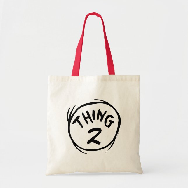 Tote Bag Dr Seuss | Chose personnalisée Une chose deux (Devant)