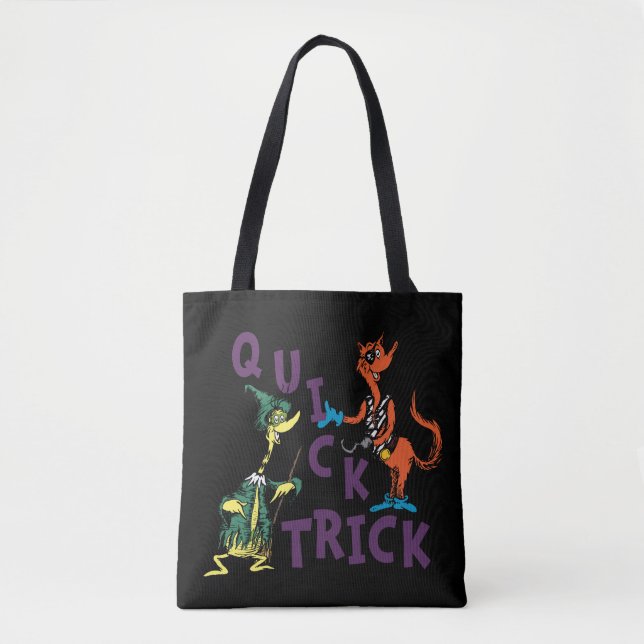 Tote Bag Dr. Seuss | Graphisme Halloween Quick Trick (Devant)