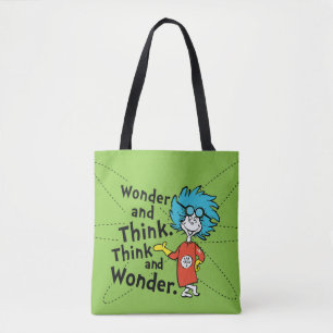 Tote Bag Dr Seuss   Merveilleuse et réfléchis. Pensez et ét