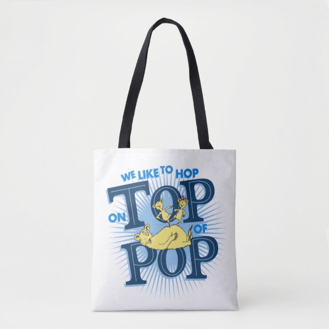 Tote Bag Dr. Seuss | Nous aimons sauter sur Pop (Devant)