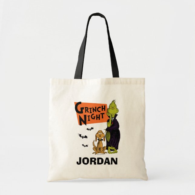 Tote Bag Dr. Seuss | Nuit de Grinch Halloween Graphique (Devant)