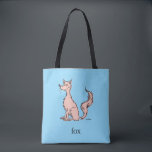 Tote Bag Dr. Seuss | Renard Rose<br><div class="desc">Ce design sous licence officielle de Dr. Seuss présente une illustration classique et minimaliste du personnage fantaisiste du renard rose. Le personnage est représenté assis, les yeux fermés et avec une queue touffue, accompagné du mot "renard" et de la signature authentique de Dr. Seuss. Cette œuvre d'art simple mais reconnaissable...</div>