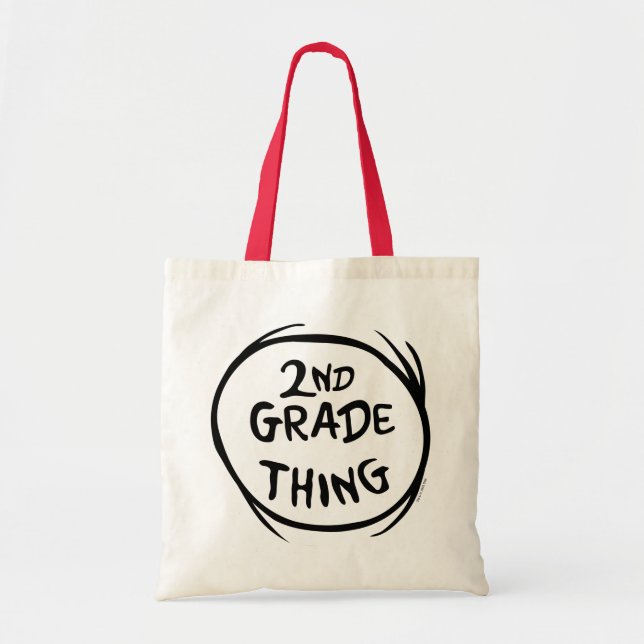 Tote Bag Dr Seuss | Thing One Thing Two - 2nd Grade Thing (Devant)