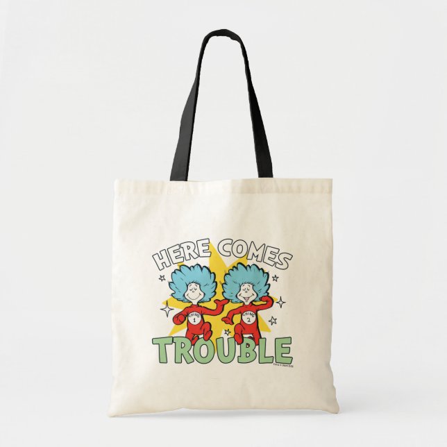 Tote Bag Dr Seuss | Une Chose Deux Ici, C'Est Difficile (Devant)