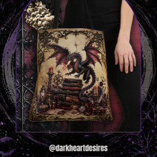 Tote Bag Dragon avec pile de livres