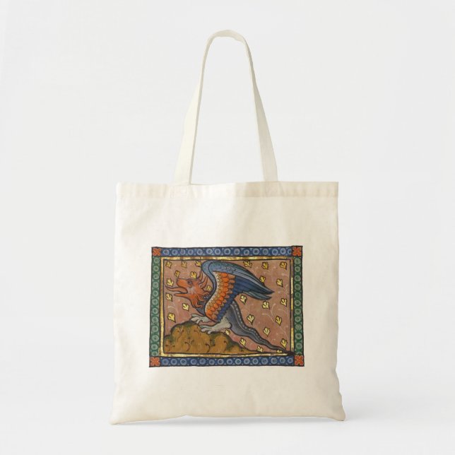 Tote Bag Dragon Bestiaire Médiéval c. 1270 (Devant)