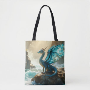 Tote Bag dragon bleu