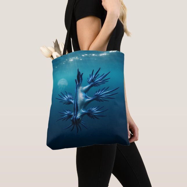 Tote Bag Dragon bleu de la mer (De près)
