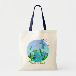 Tote Bag Dragon bleu frais