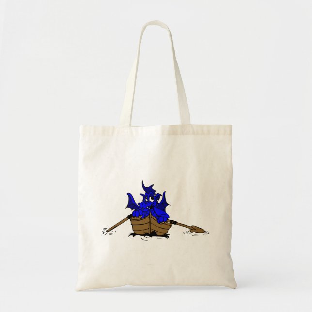 Tote Bag Dragon bleu sur le bateau (Devant)