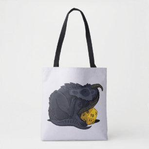 Tote Bag Dragon D20 noir
